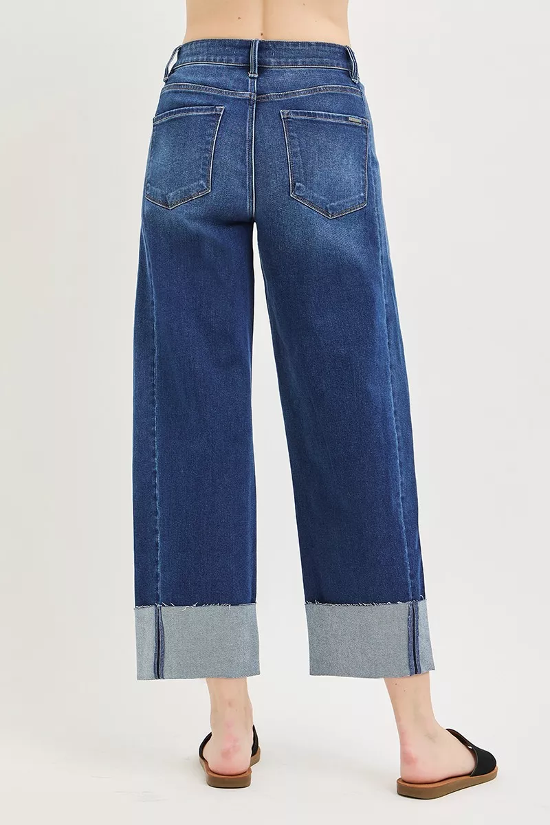 Full Size Slouchy Crop Barrel Cuffed Jeans Plus Size, image 2
