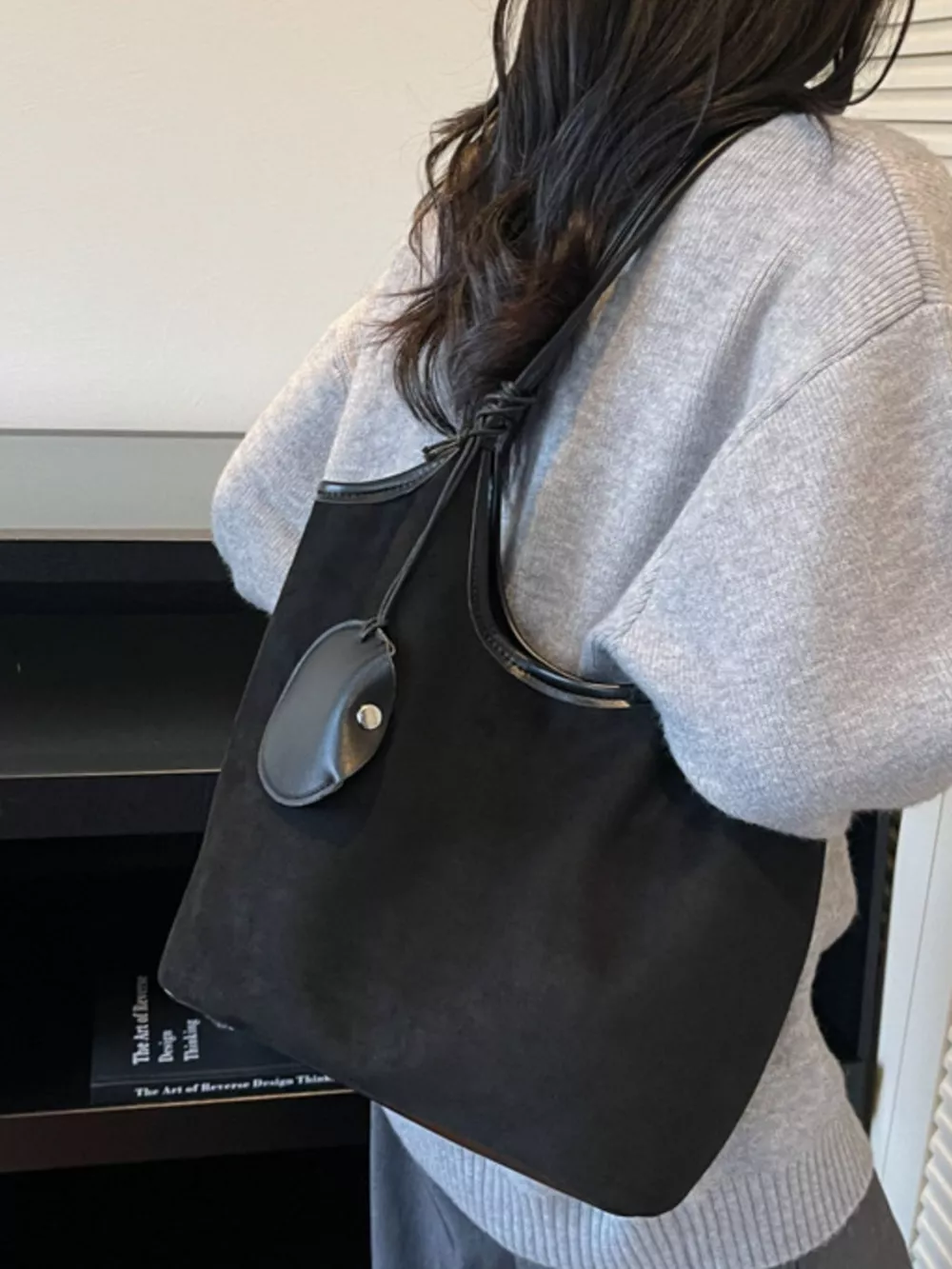 Suede Texture Shoulder Bag, image 2