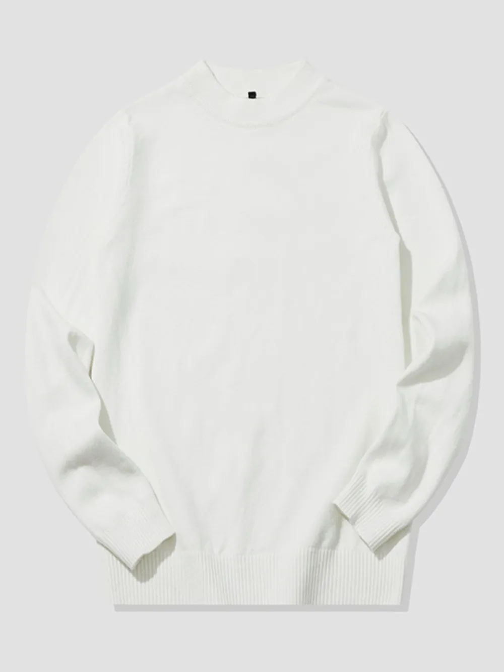Men's Plus Size Ribbed Hem Long Sleeve Sweater, image 11
