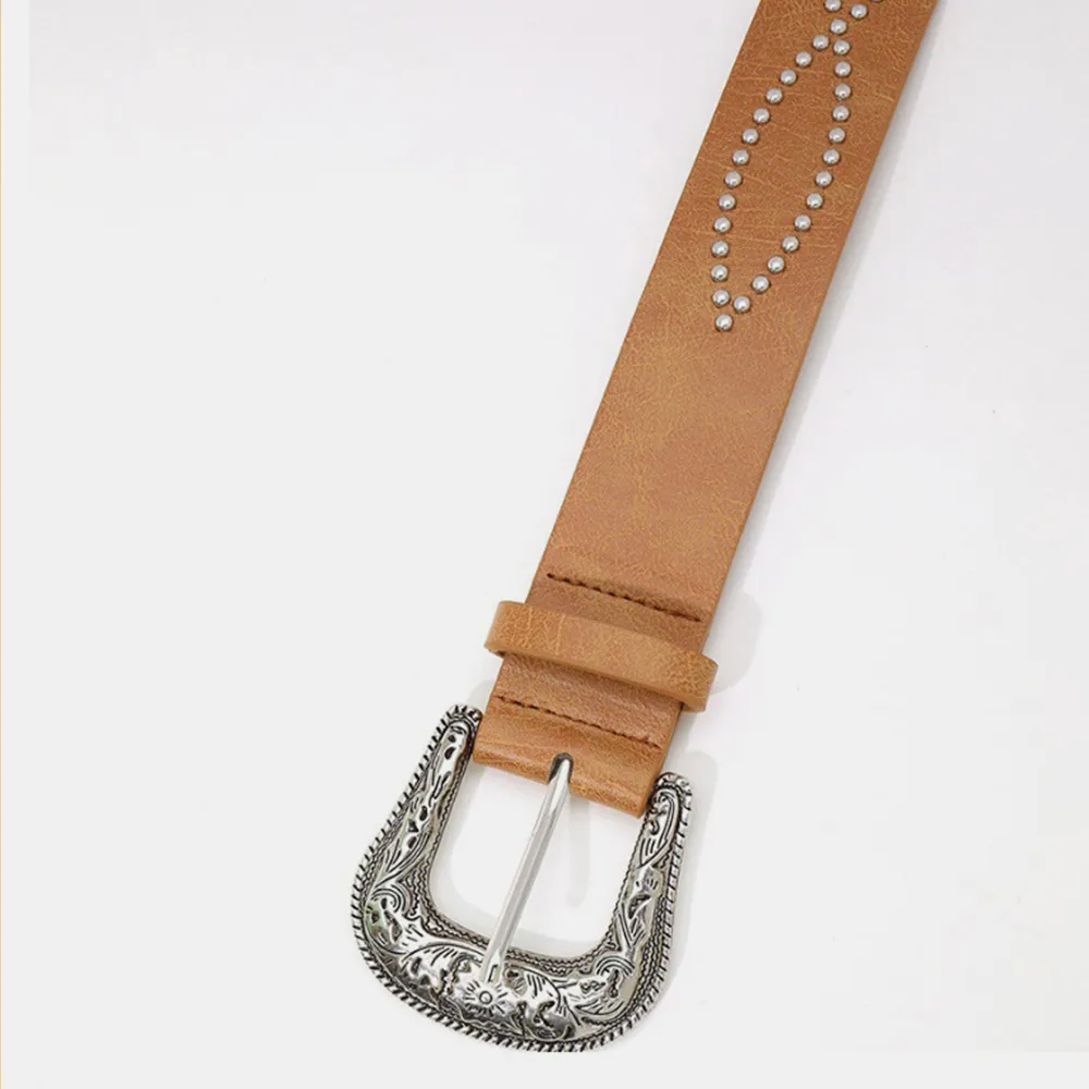 PU Leather Rhinestone Belt, image 10