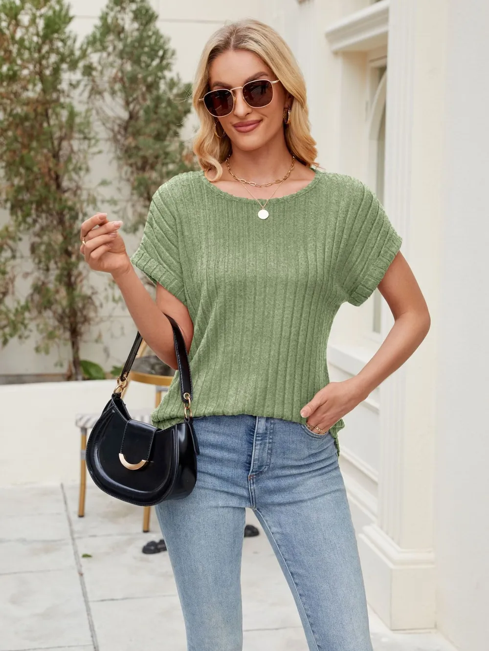 Round Neck Short Sleeve T-Shirt, image 5
