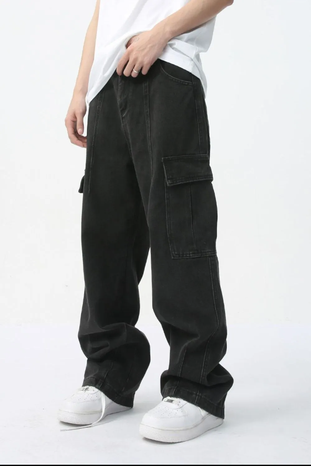 Men's Straight Cargo Jeans, image 6