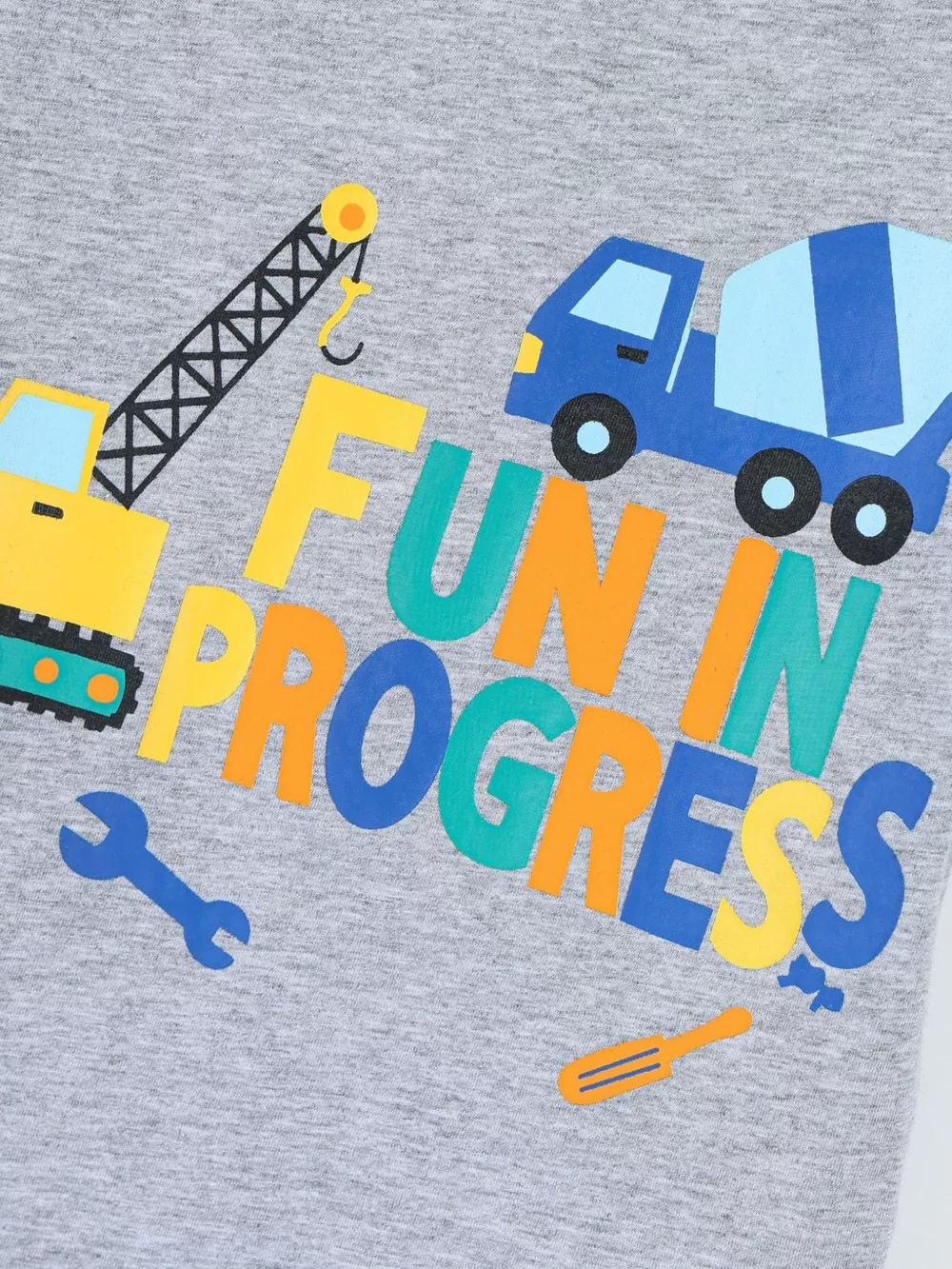 Children's Construction Vehicle Tee and Shorts Set, image 4