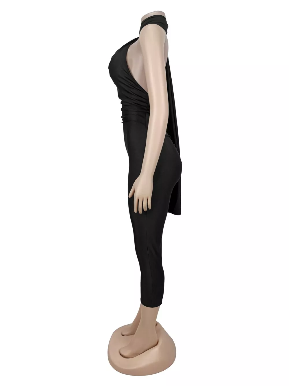 Halter Neck Sleeveless Bodycon Jumpsuit, image 8