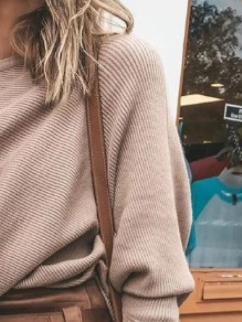Single Shoulder Ribbed Knit Top, image 14