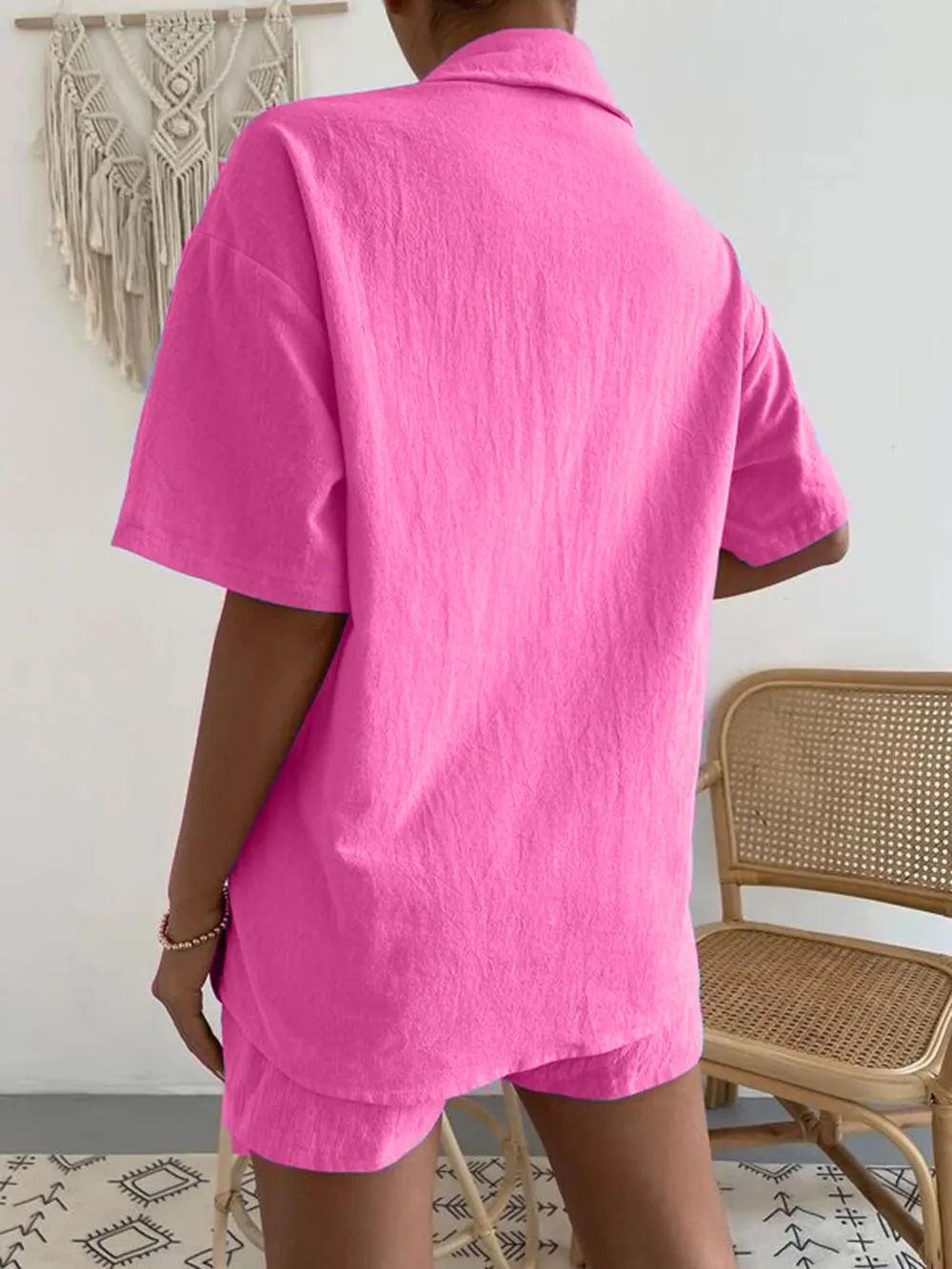 Button Up Short Sleeve Shirt and Shorts Set, image 21