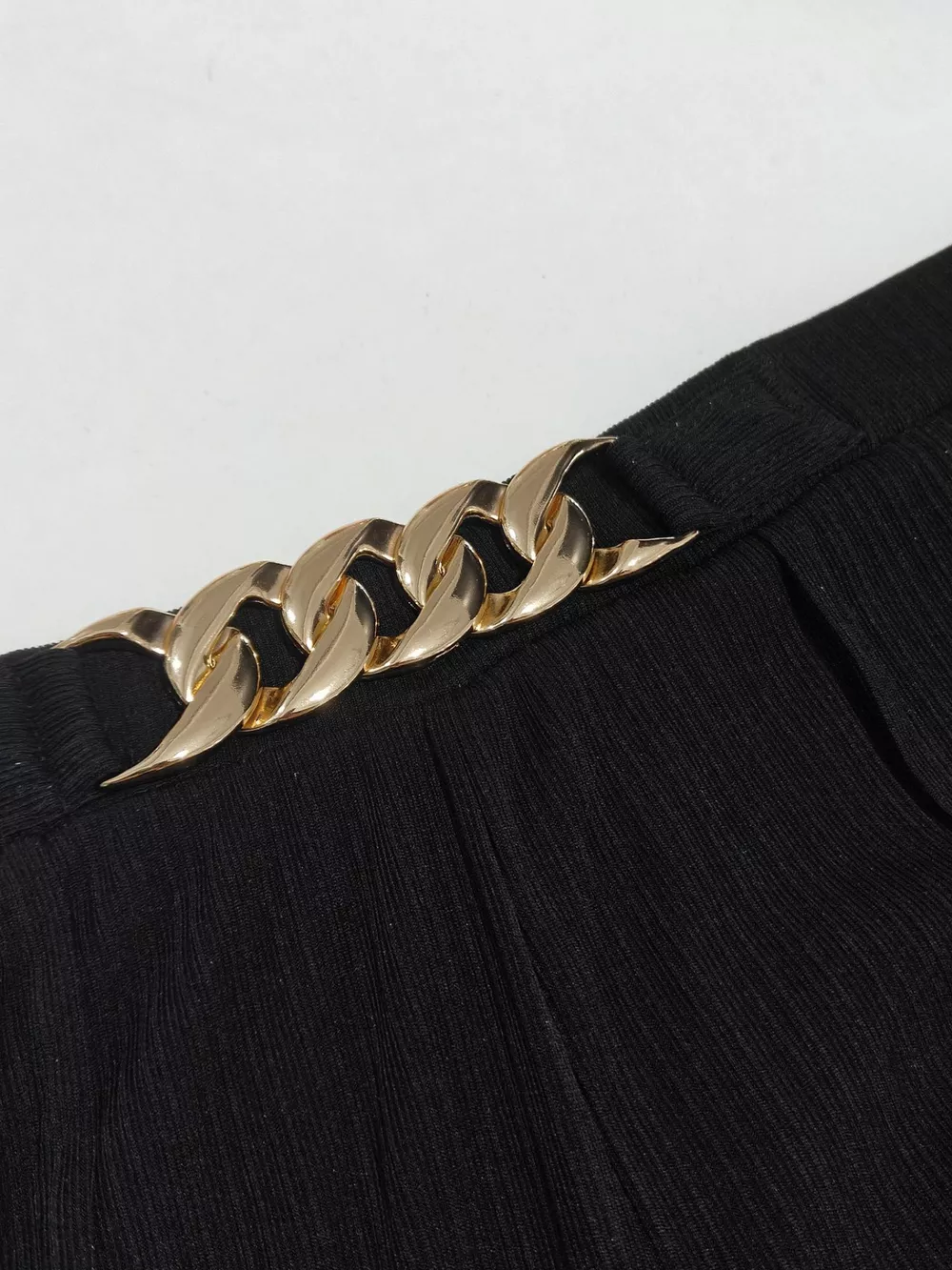 Plus Size Chain-Waist Wide-Leg Pants, image 3