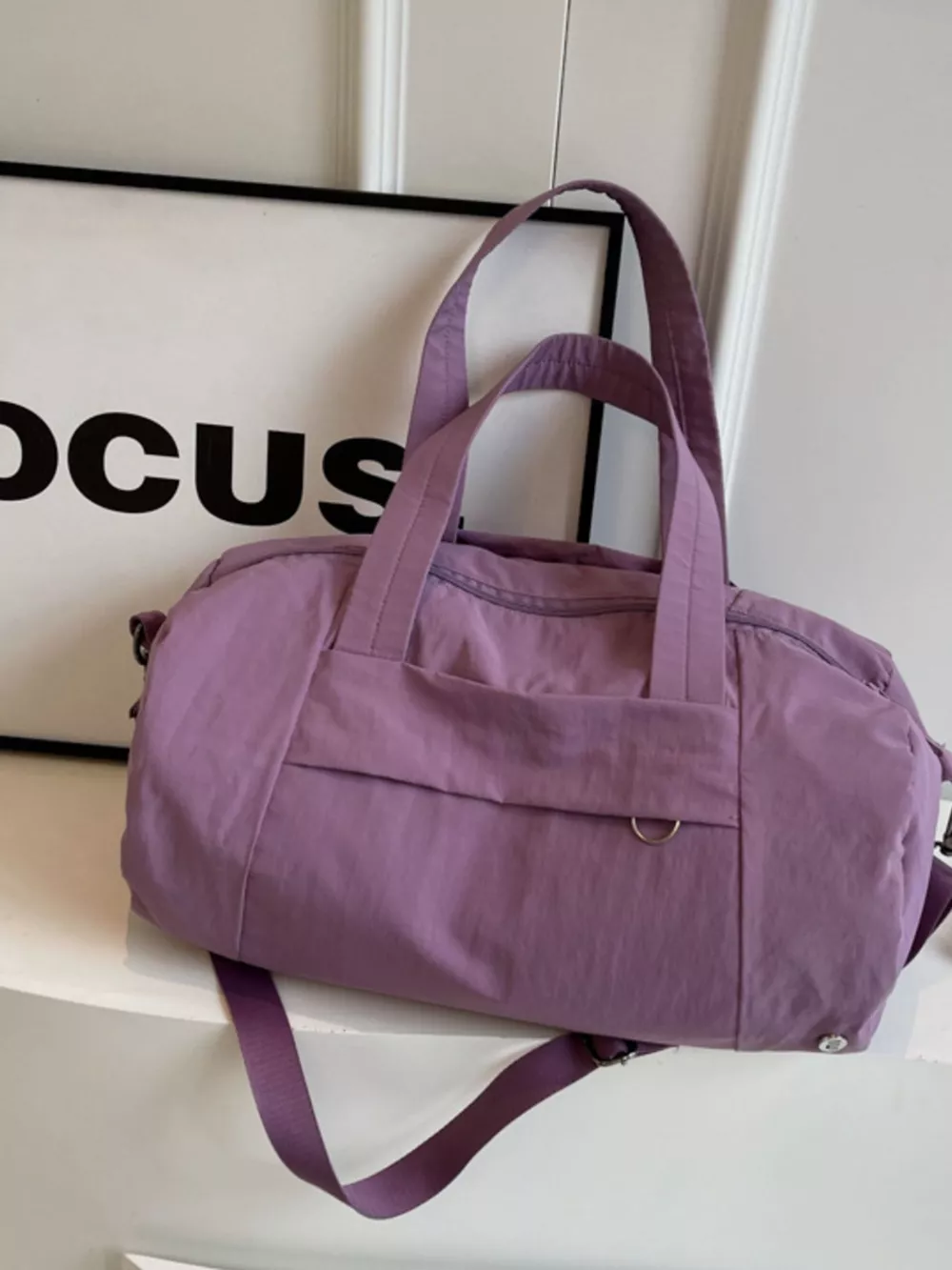 Solid Color Lightweight Travel Duffel Bag, image 2