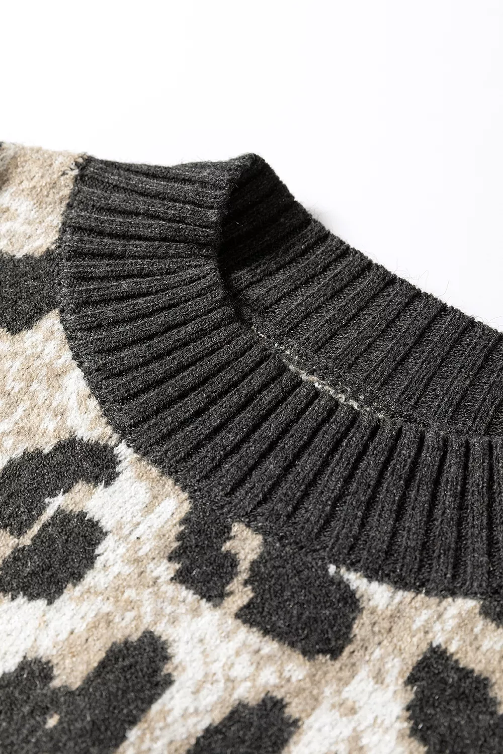 Leopard Drop Shoulder Baggy Sweater, image 10