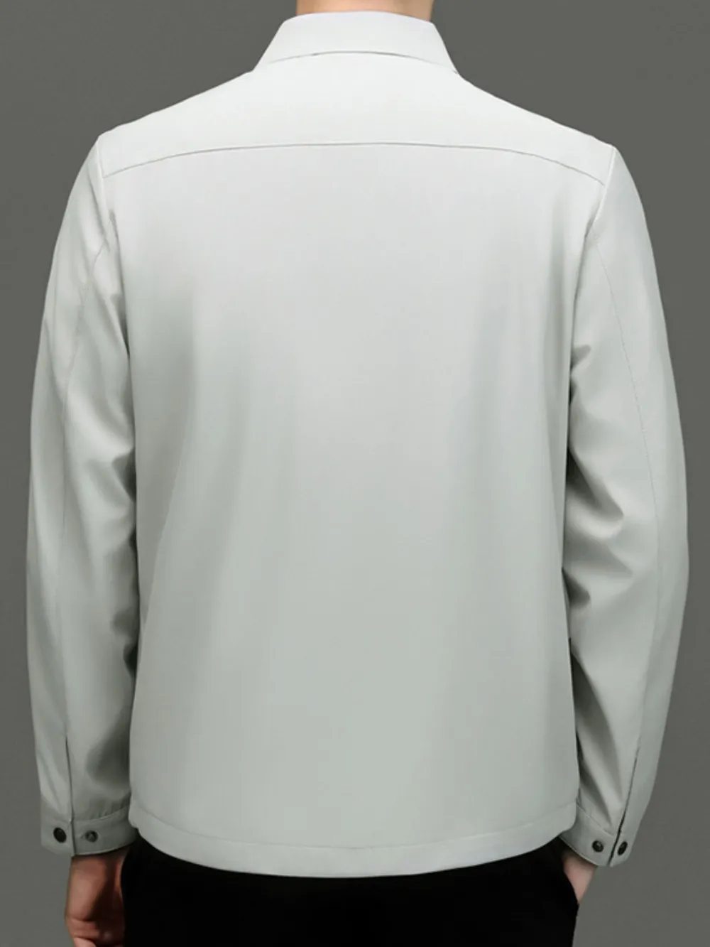 Men's Plus Size Button Up Long Sleeve Jacket, image 4