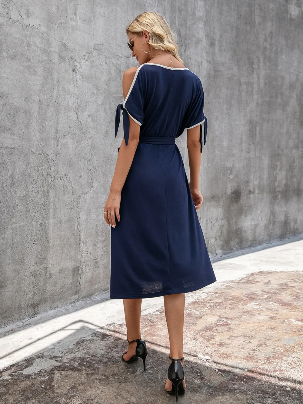 Round Neck Cold Shoulder Dress, image 2