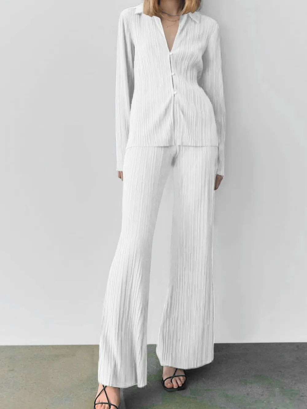 Texture Long Sleeve Top and Pants Lounge Set, image 13