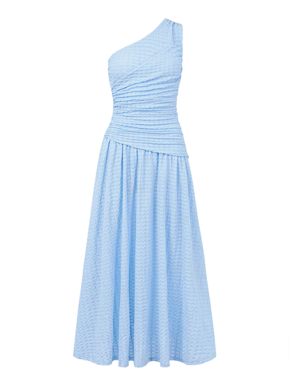 Textured Single Shoulder Dress, image 5