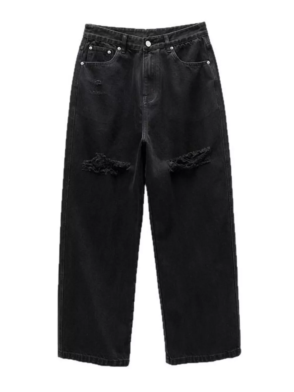 Men's Distressed Wide Leg Jeans, image 8