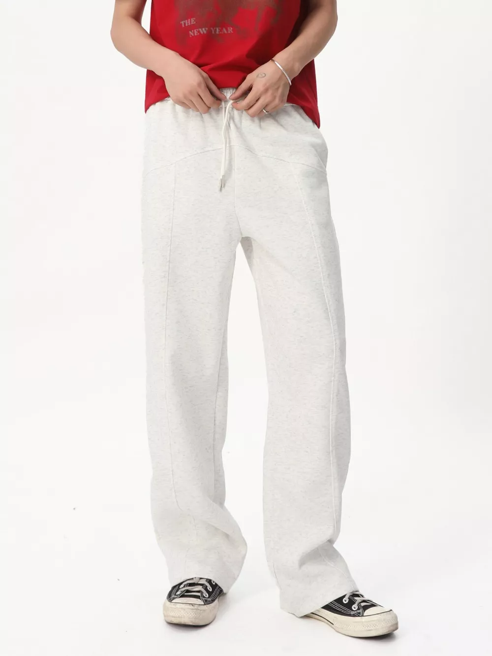 Men's Wide Leg Drawstring Pants, image 6