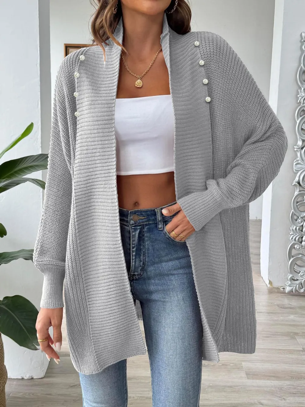 Open Front Long Sleeve Cardigan, image 18
