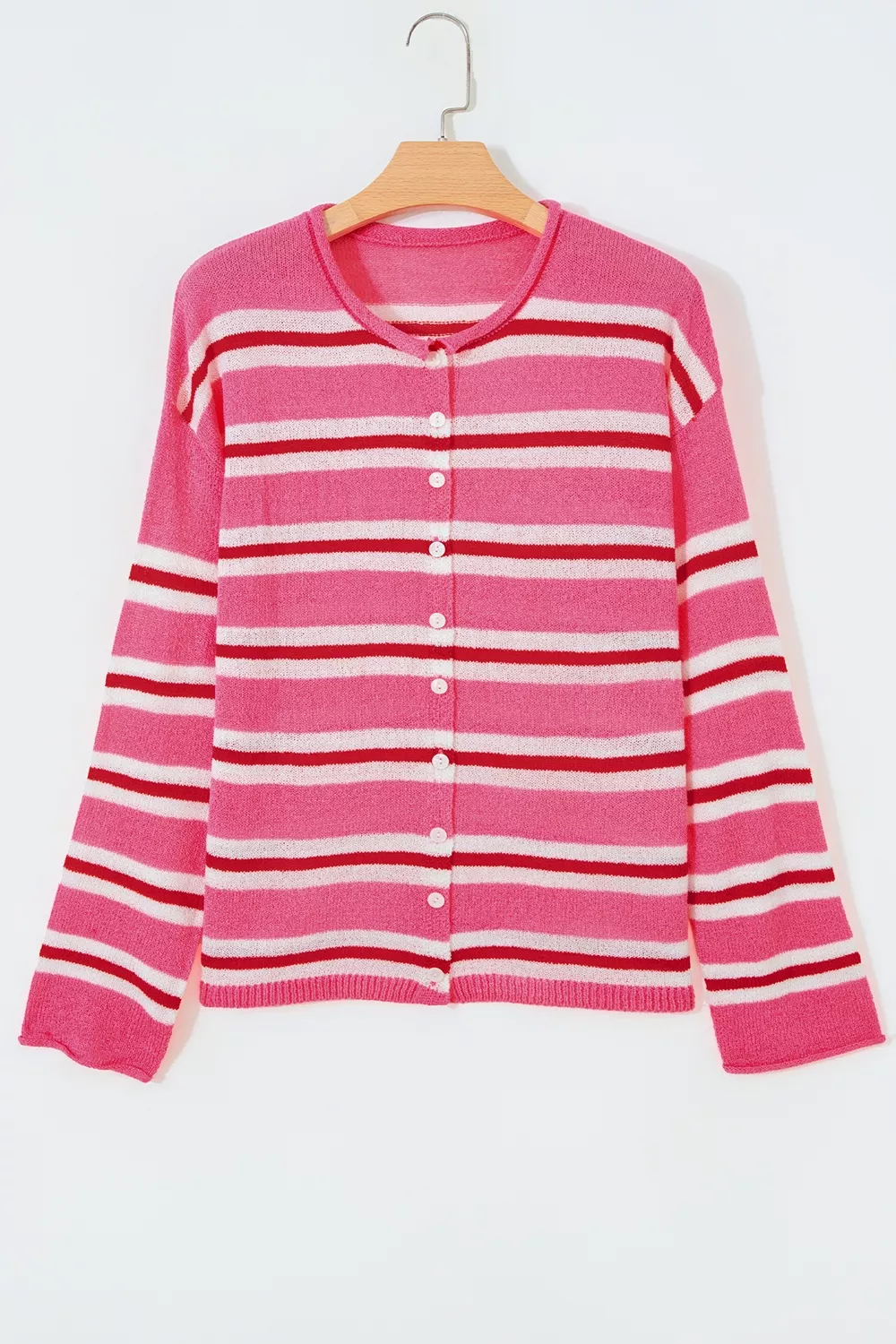 Striped Button-Up Cardigan, image 7
