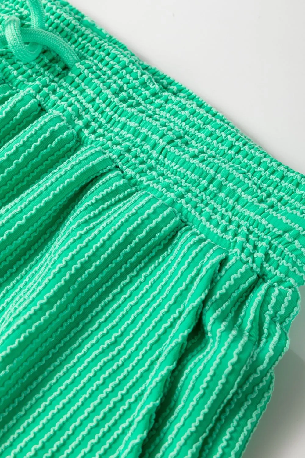 Ribbed Knit Round Neck Top and Pants Casual Set, image 18