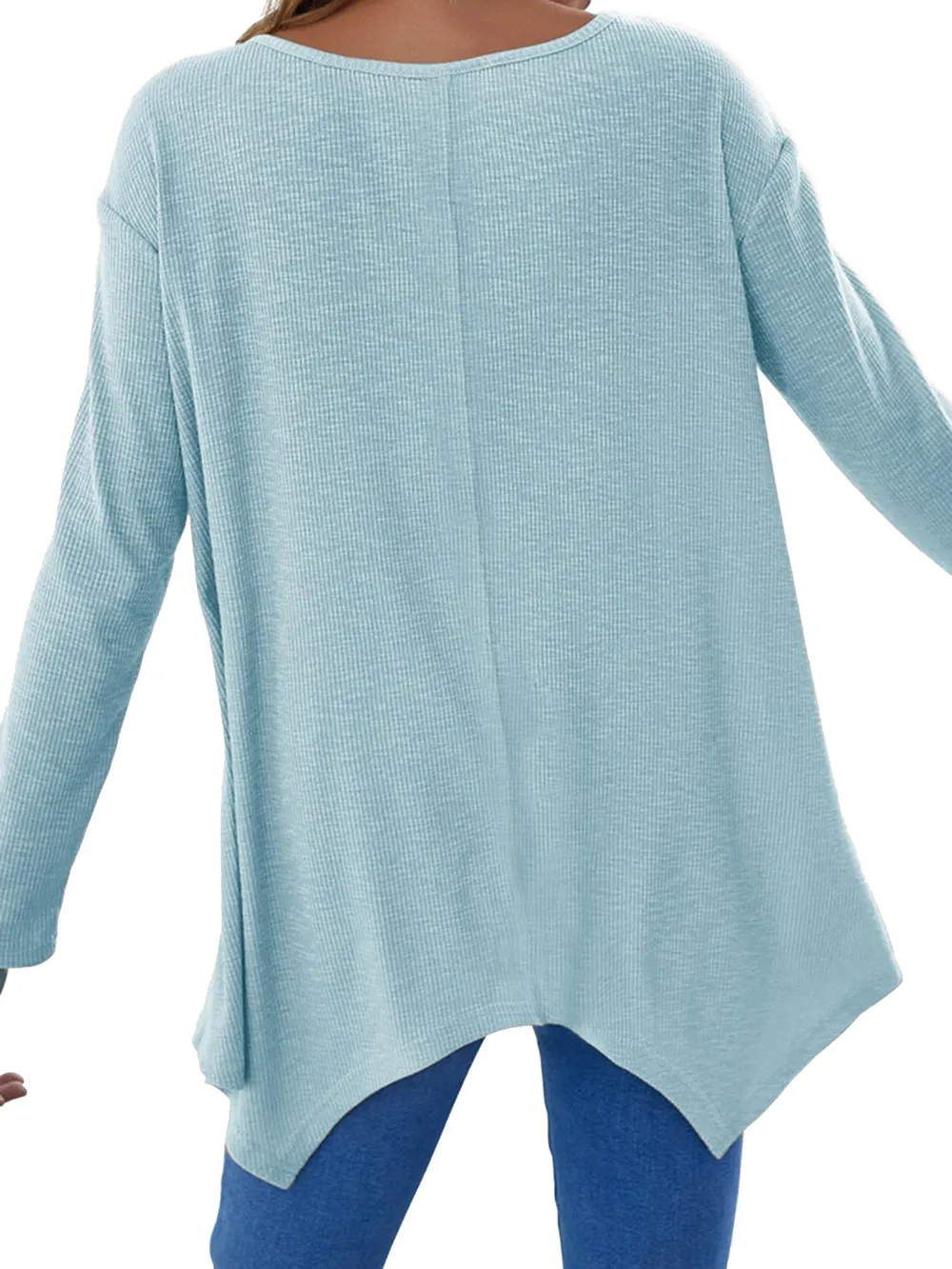 Full Size V-Neck Long Sleeve T-Shirt, image 17