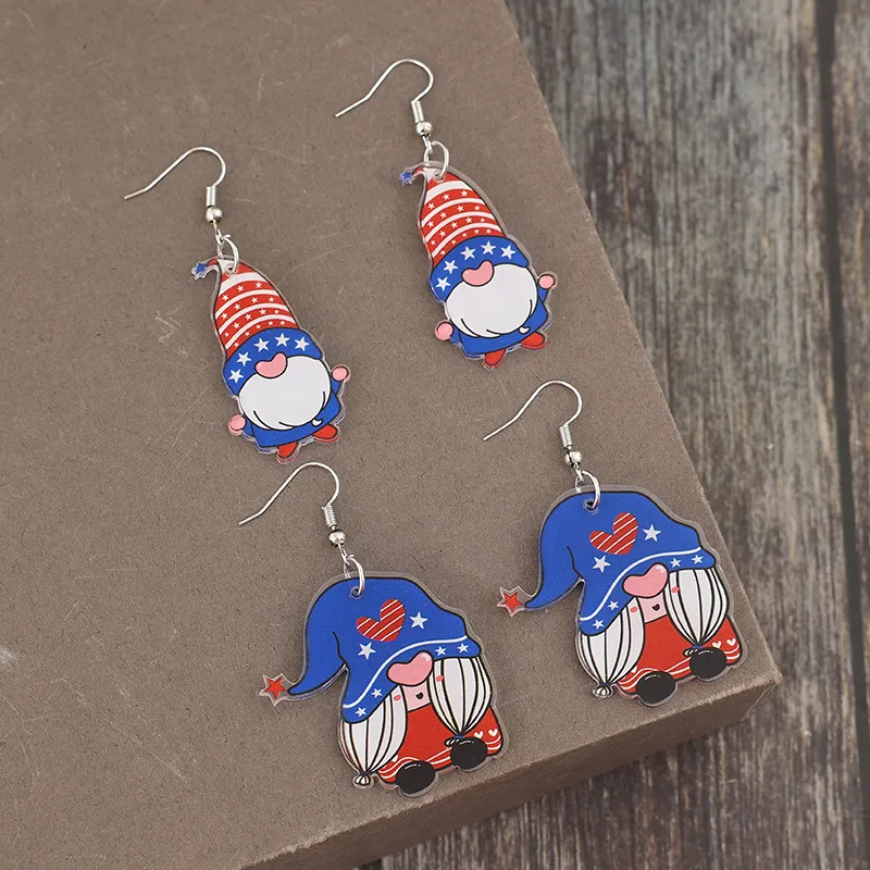 2 Pair Acrylic Gnome Earrings, image 4