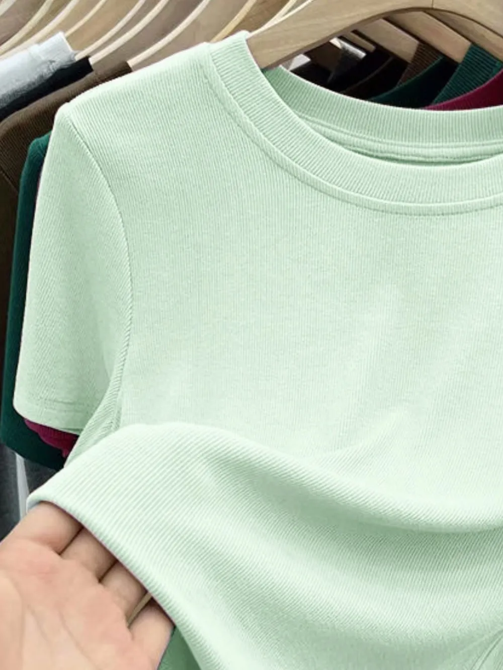 Crew Neck Short Sleeve T-Shirt, image 15