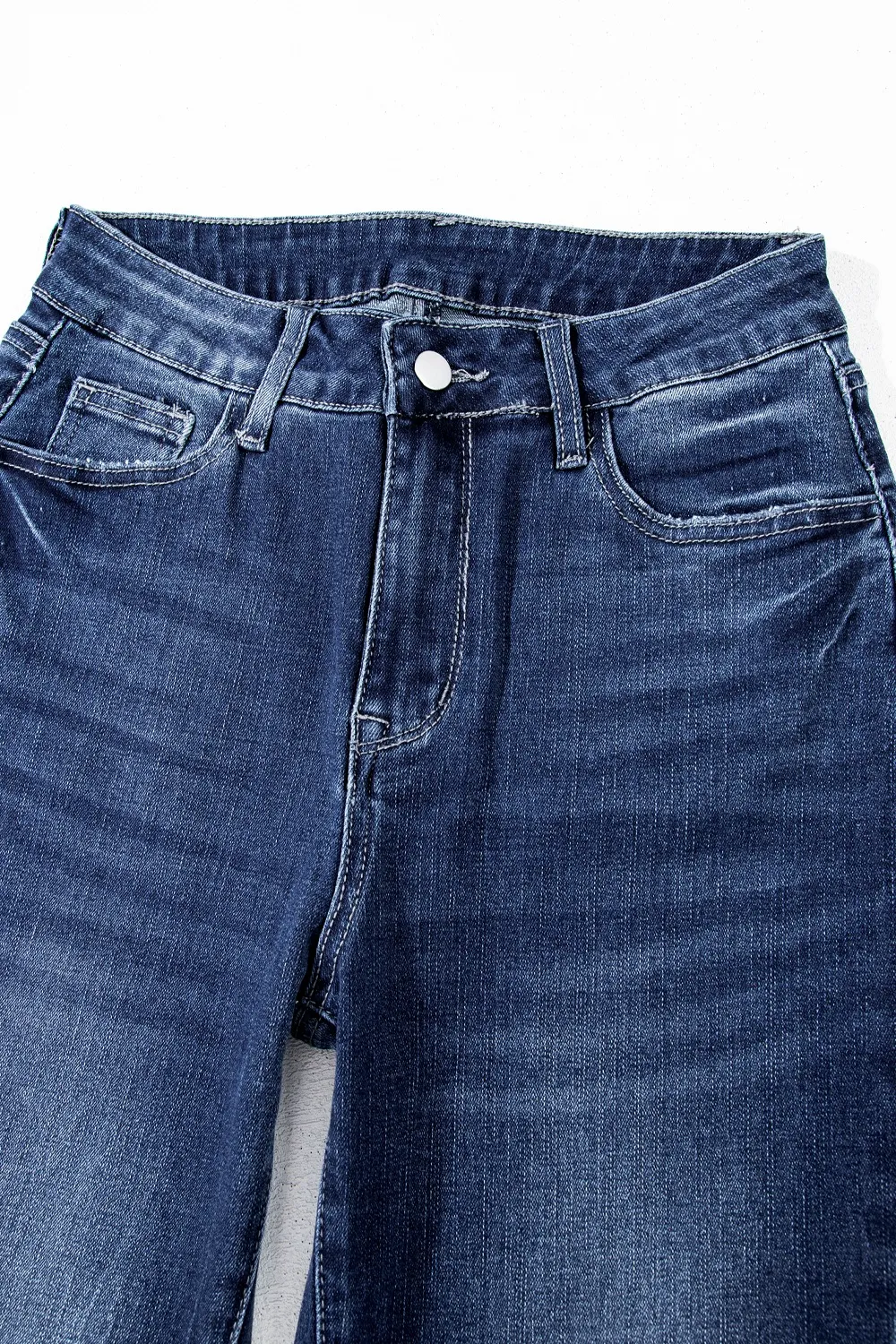 Mineral Wash Raw Hem High Waist Flared Jeans, image 19