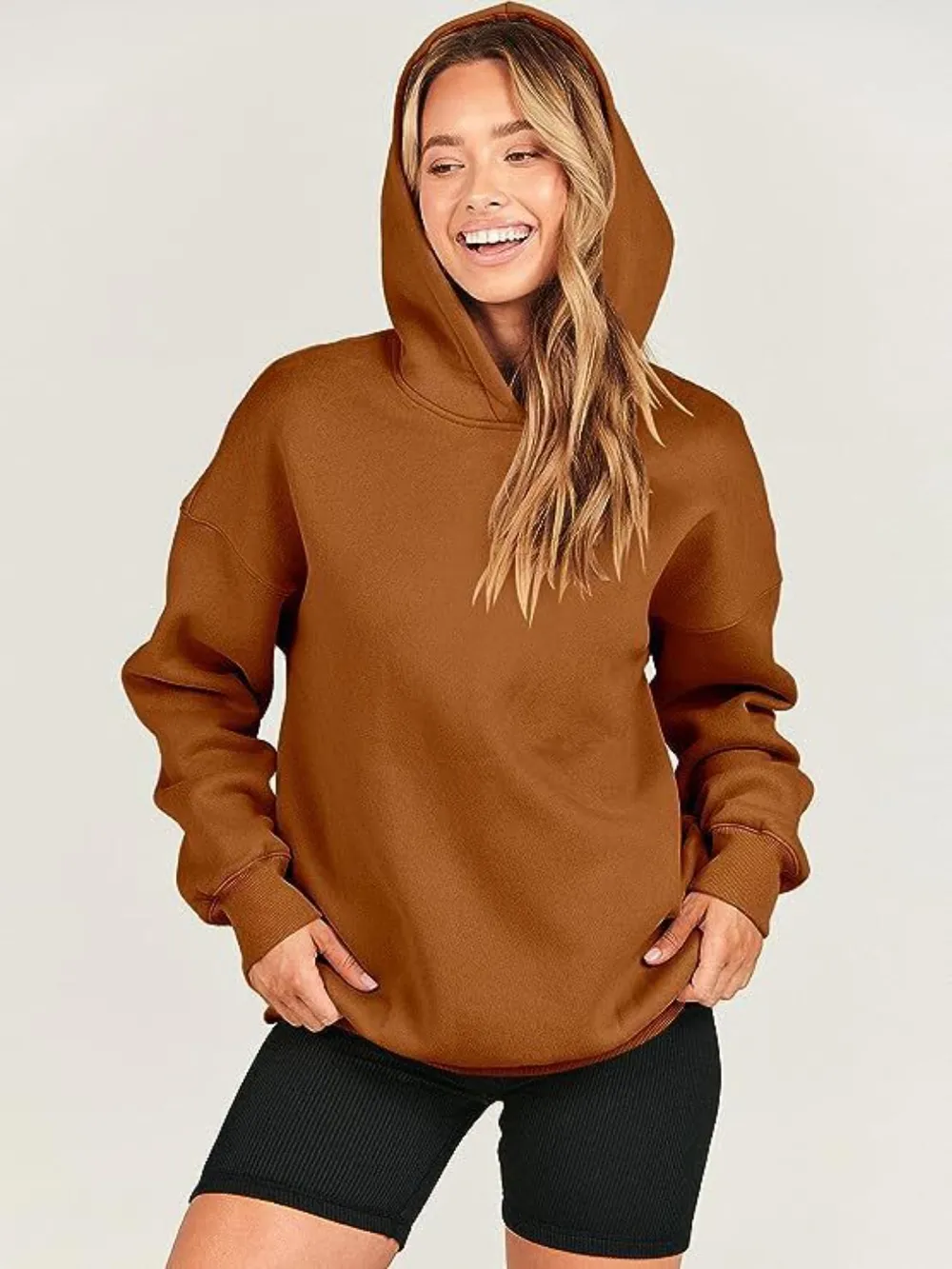 Dropped Shoulder Long Sleeve Hoodie, image 25