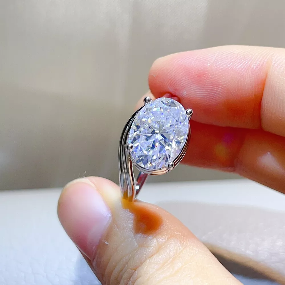 5 Carat 925 Sterling Silver Moissanite Ring, image 5