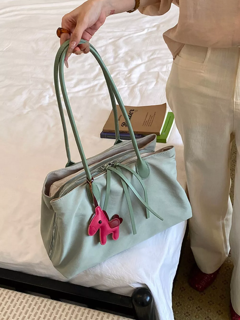 Lightweight Canvas Shoulder Bag, image 10