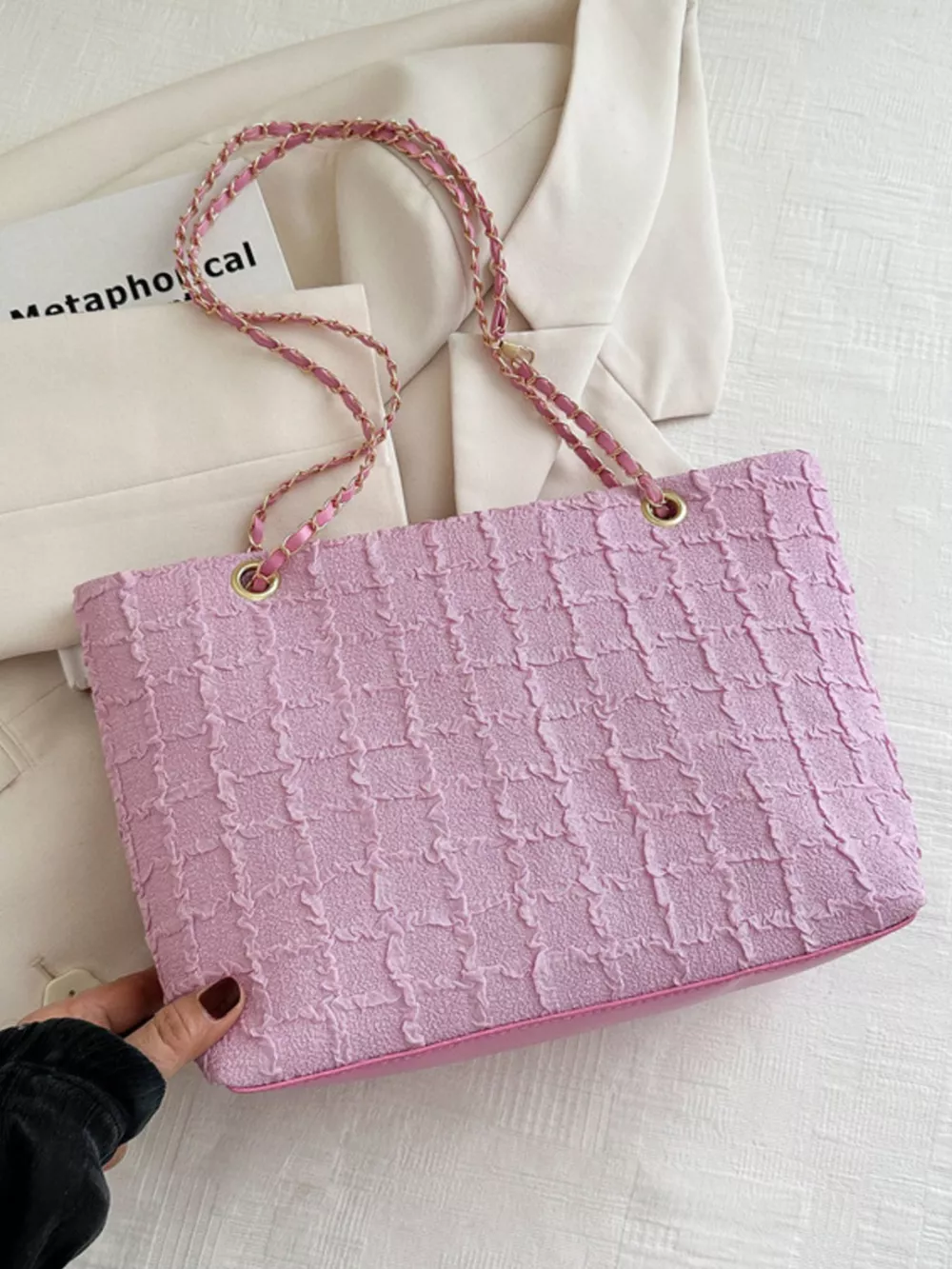 Tweed Chain Shoulder Bag, image 8