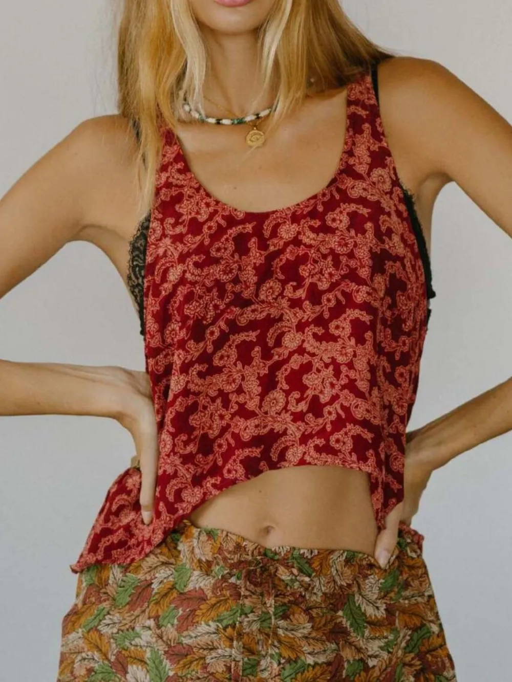 Printed Scoop Neck Tank, image 28