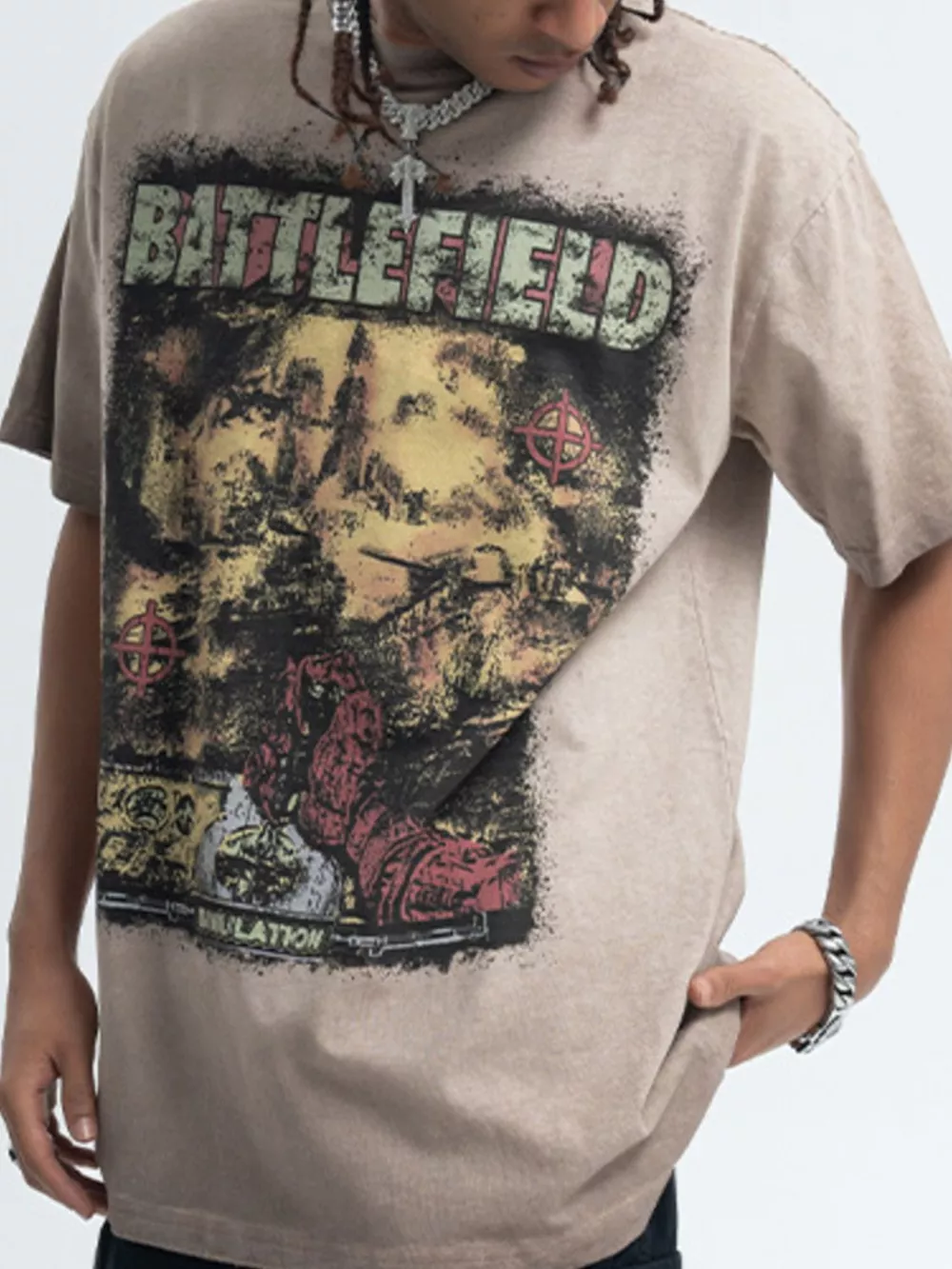 Men's Graphic Round Neck Short Sleeve T-Shirt, image 3