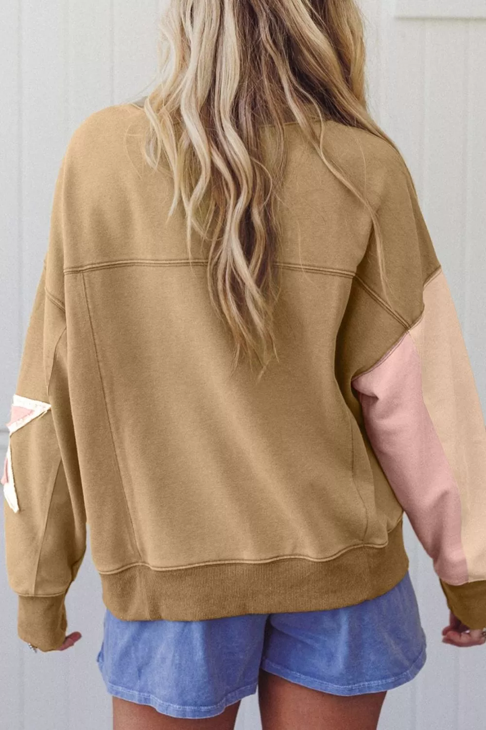 Star Patch Crew Neck Sweatshirt, image 2