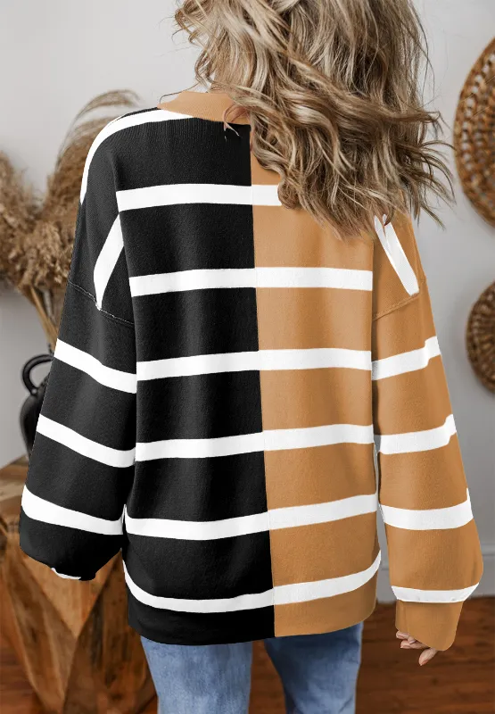 Contrast Striped Long Sleeve Sweatshirt, image 18