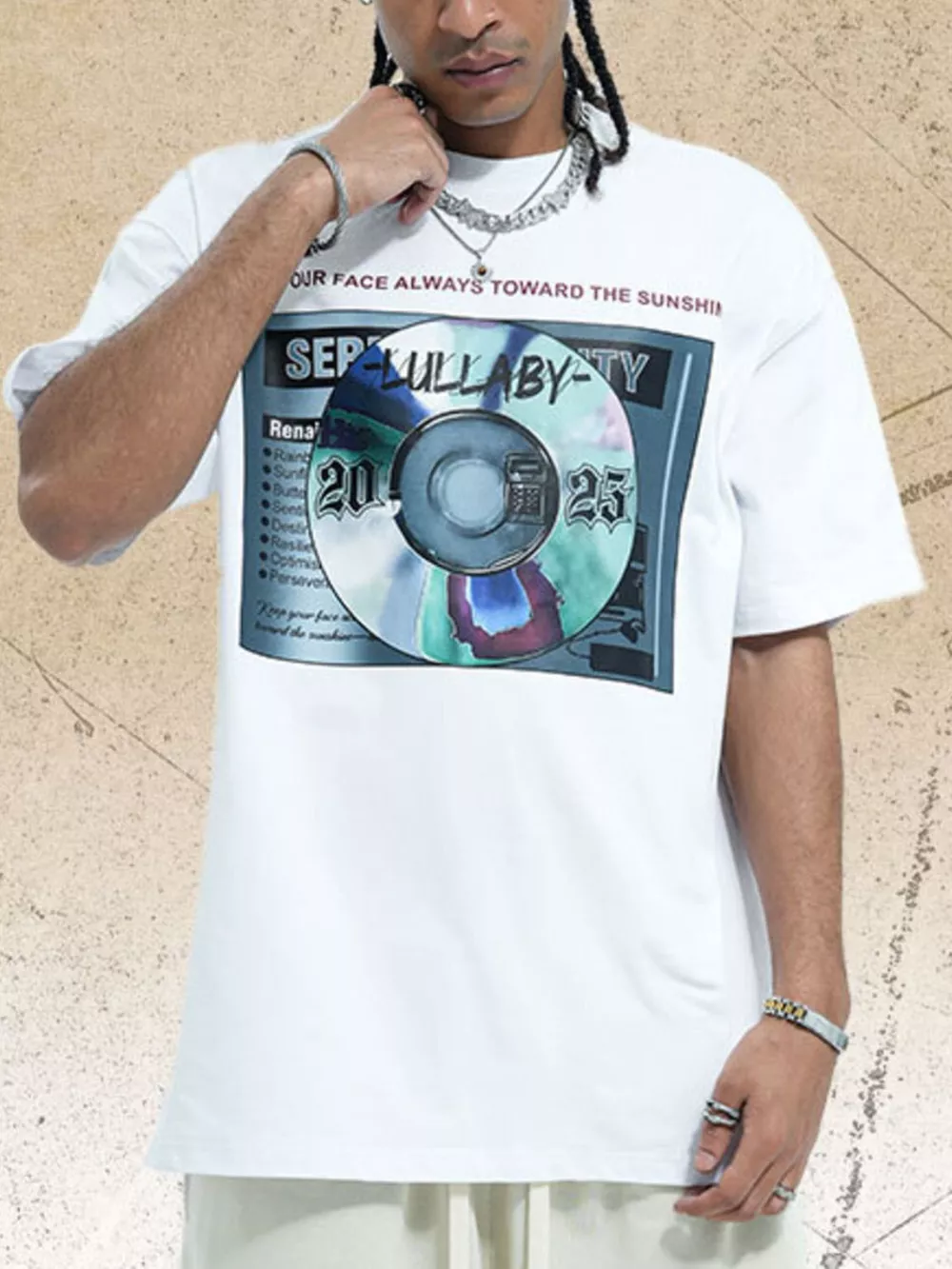 Men's Graphic Round Neck Short Sleeve T-Shirt, image 2