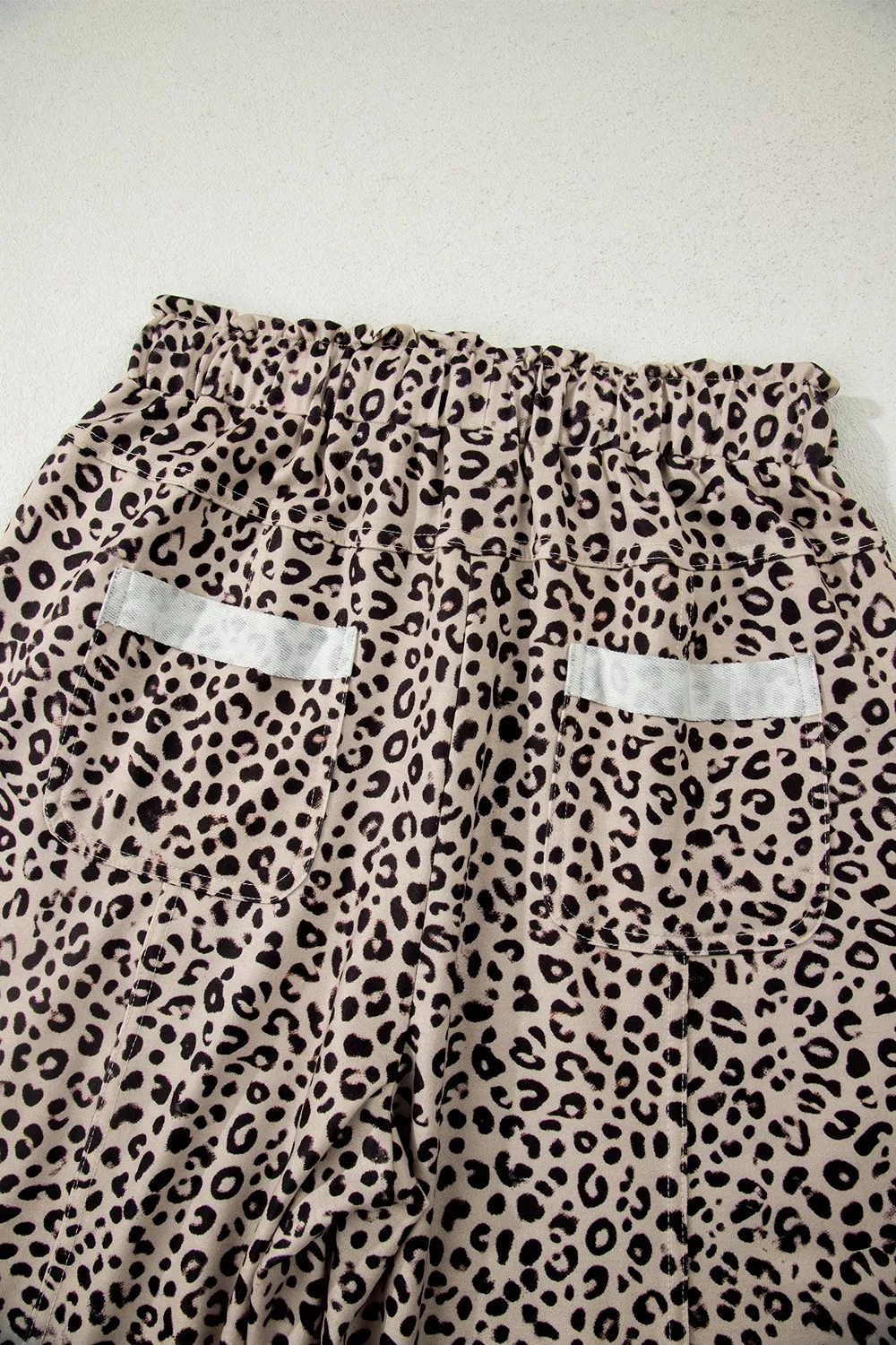 Leopard Print Wide-Leg Pants with Drawstring, image 10