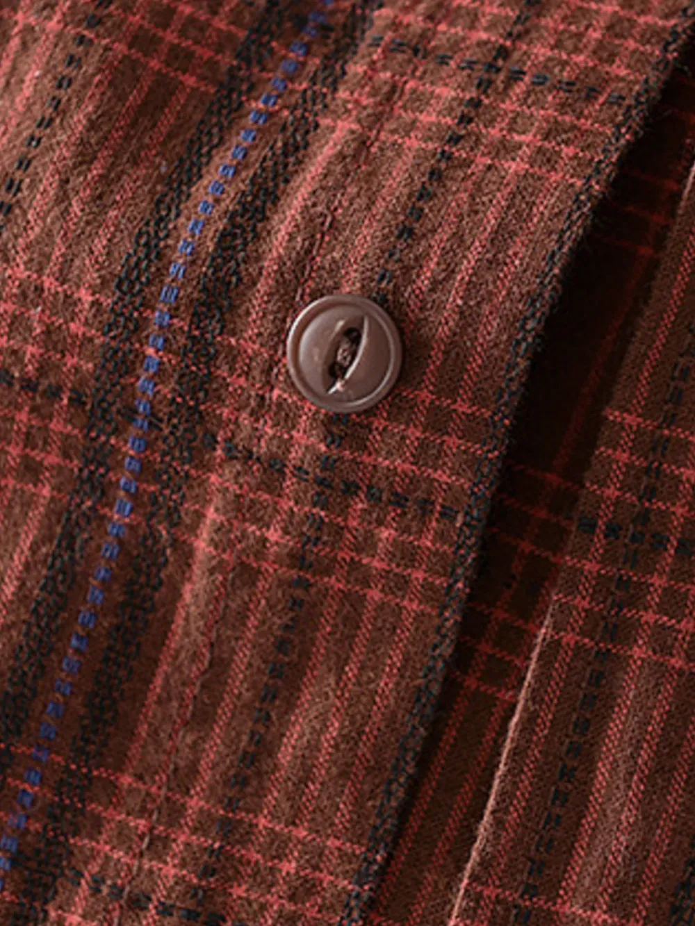 Men's Plus Size Button Up Long Sleeve Plaid Shirt, image 5