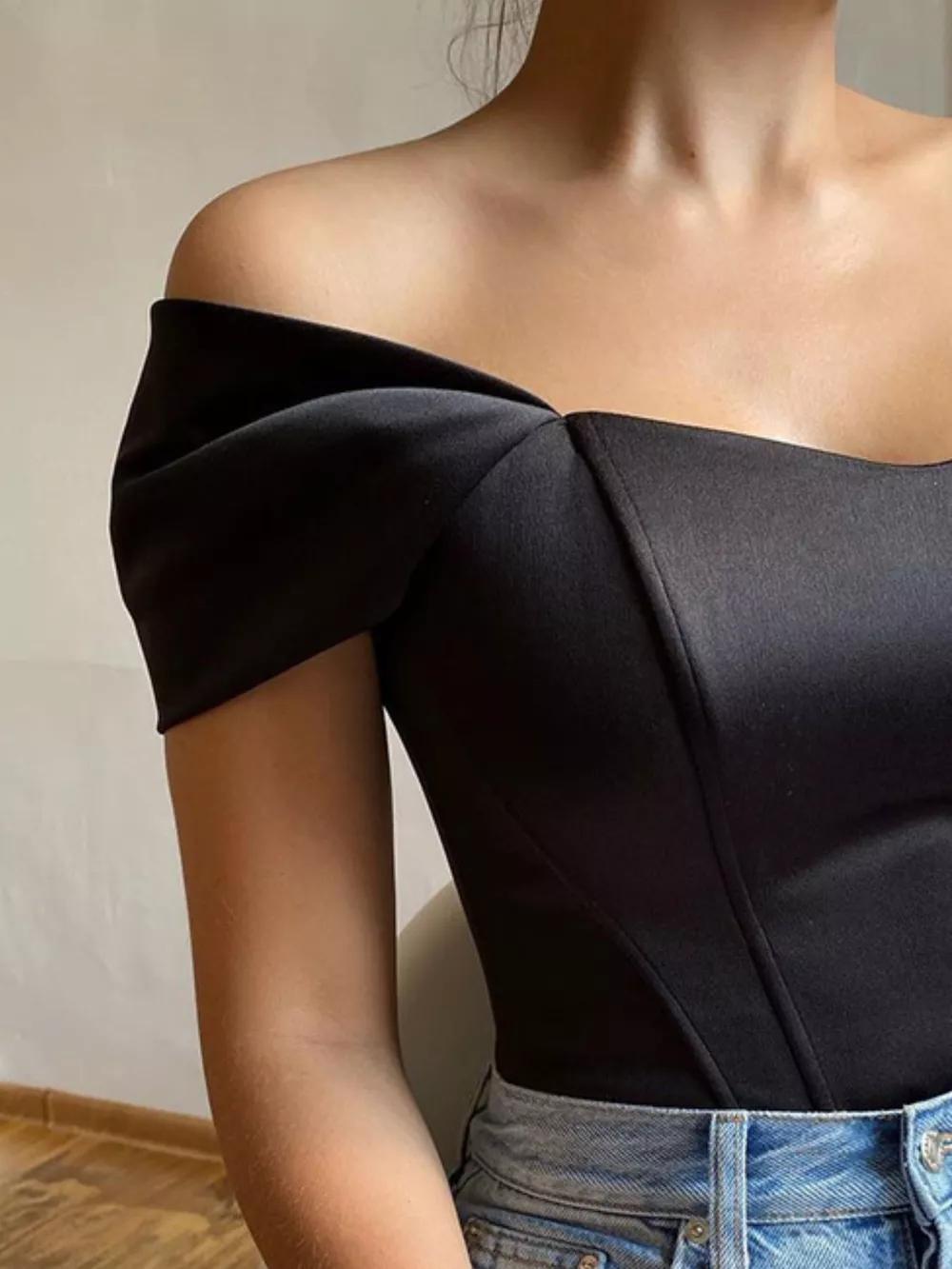 Off-Shoulder Short Sleeve Blouse, image 9