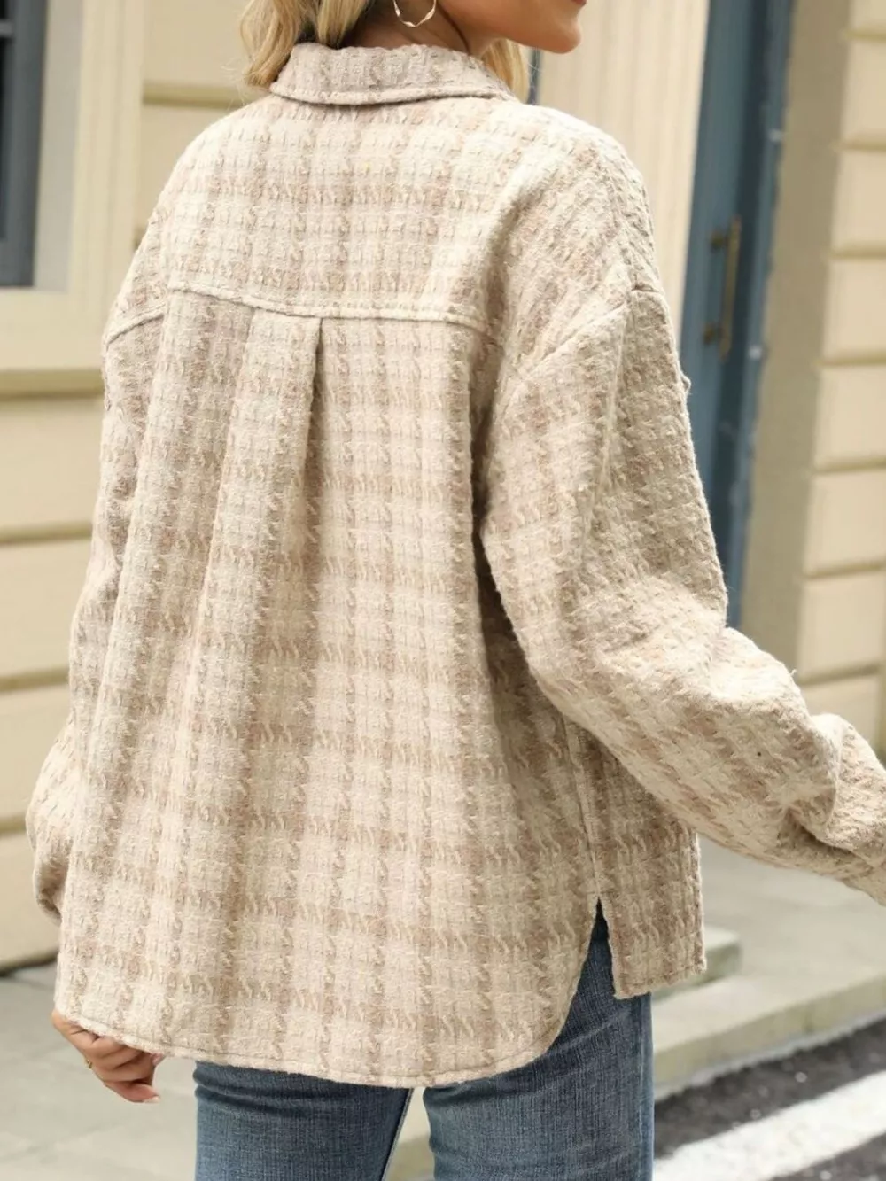 Plaid Button Up Long Sleeve Jacket, image 25