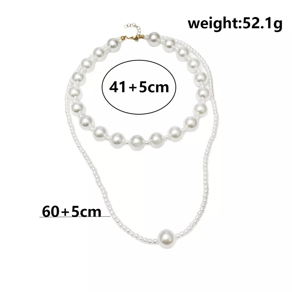 Elegant Double Layer Pearl Necklace, image 7