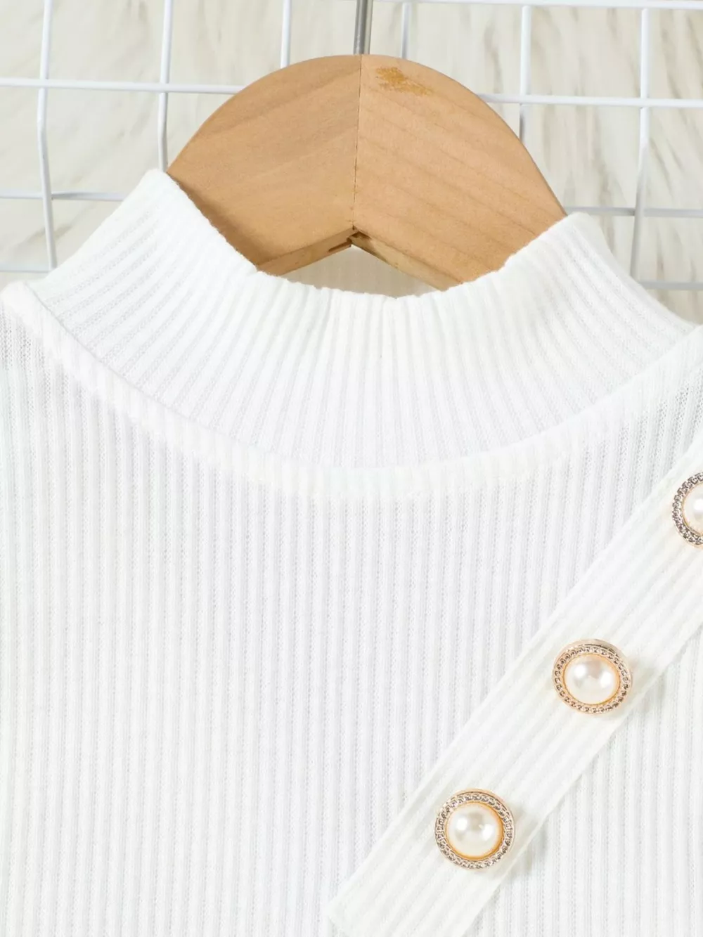 Children's Ruffle Sleeve Top & Tweed Skirt Set, image 9