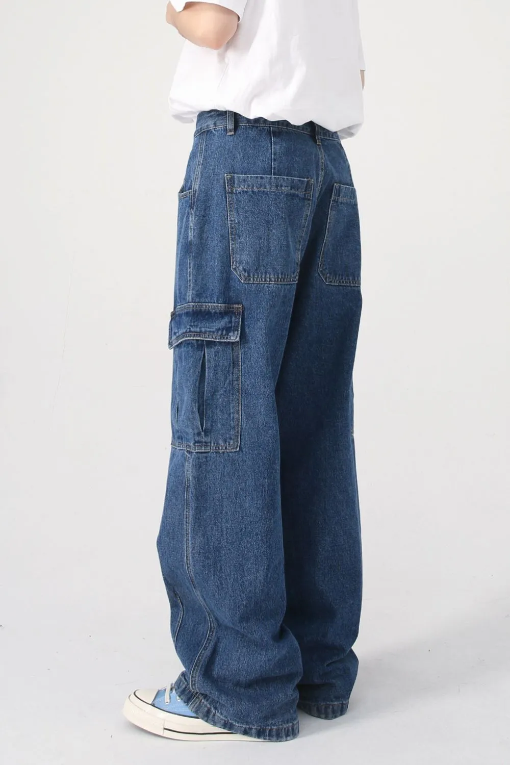 Wide Leg Jeans with Pockets, image 3