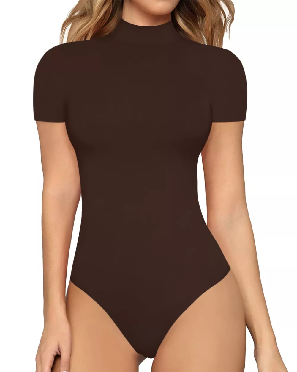 Mock Neck Short Sleeve Bodysuit, image 19