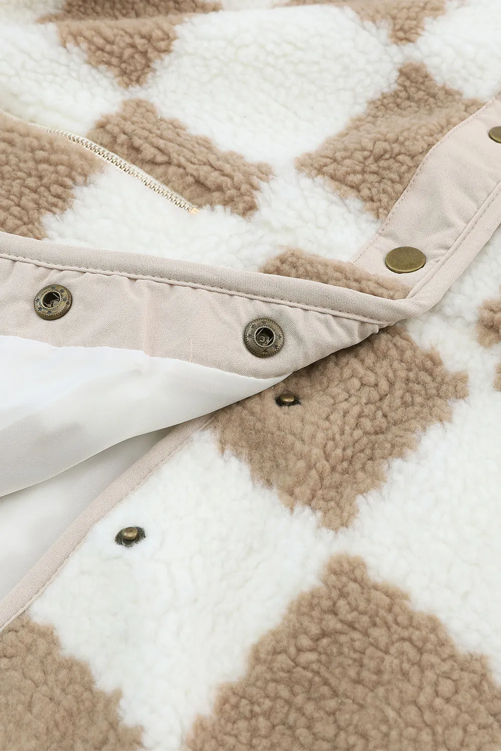 Checkered Snap Down Long Sleeve Jacket, image 10