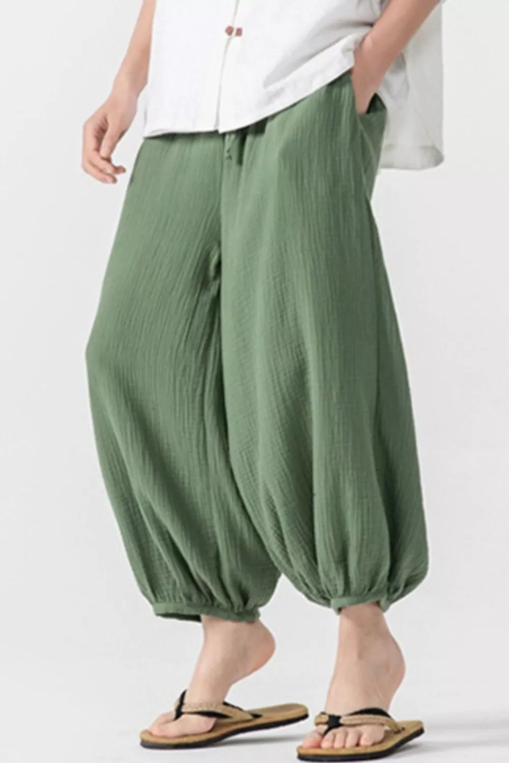 Men's Plus Size Loose Fit Harem Pants, image 8
