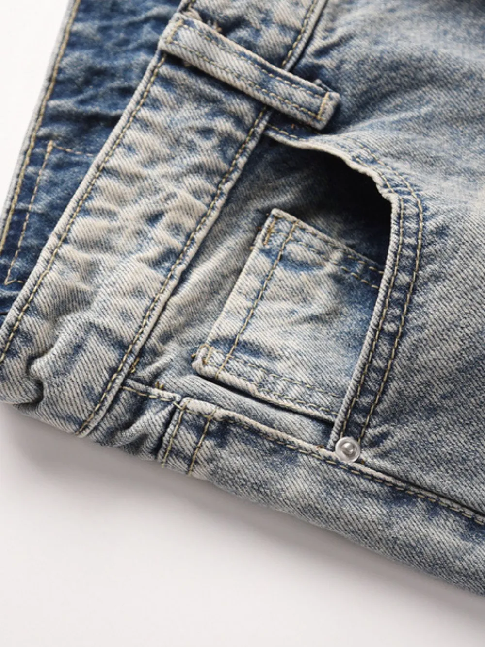 Men's Frayed Hem Bootcut Jeans, image 6