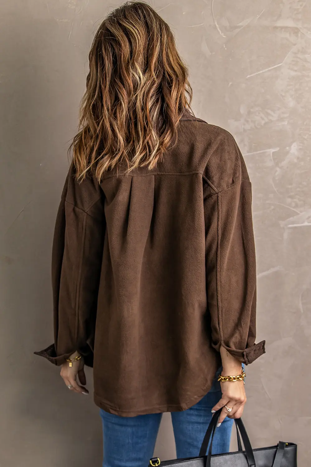 Button Up Collared Neck Long Sleeve Jacket, image 9