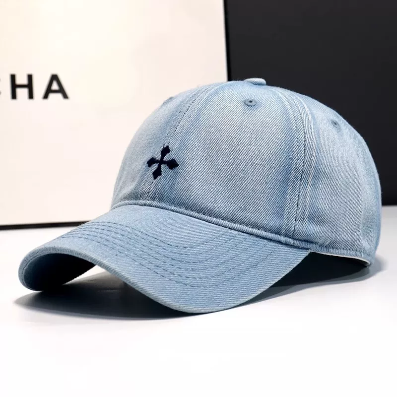Denim Embroidered Baseball Cap, image 2