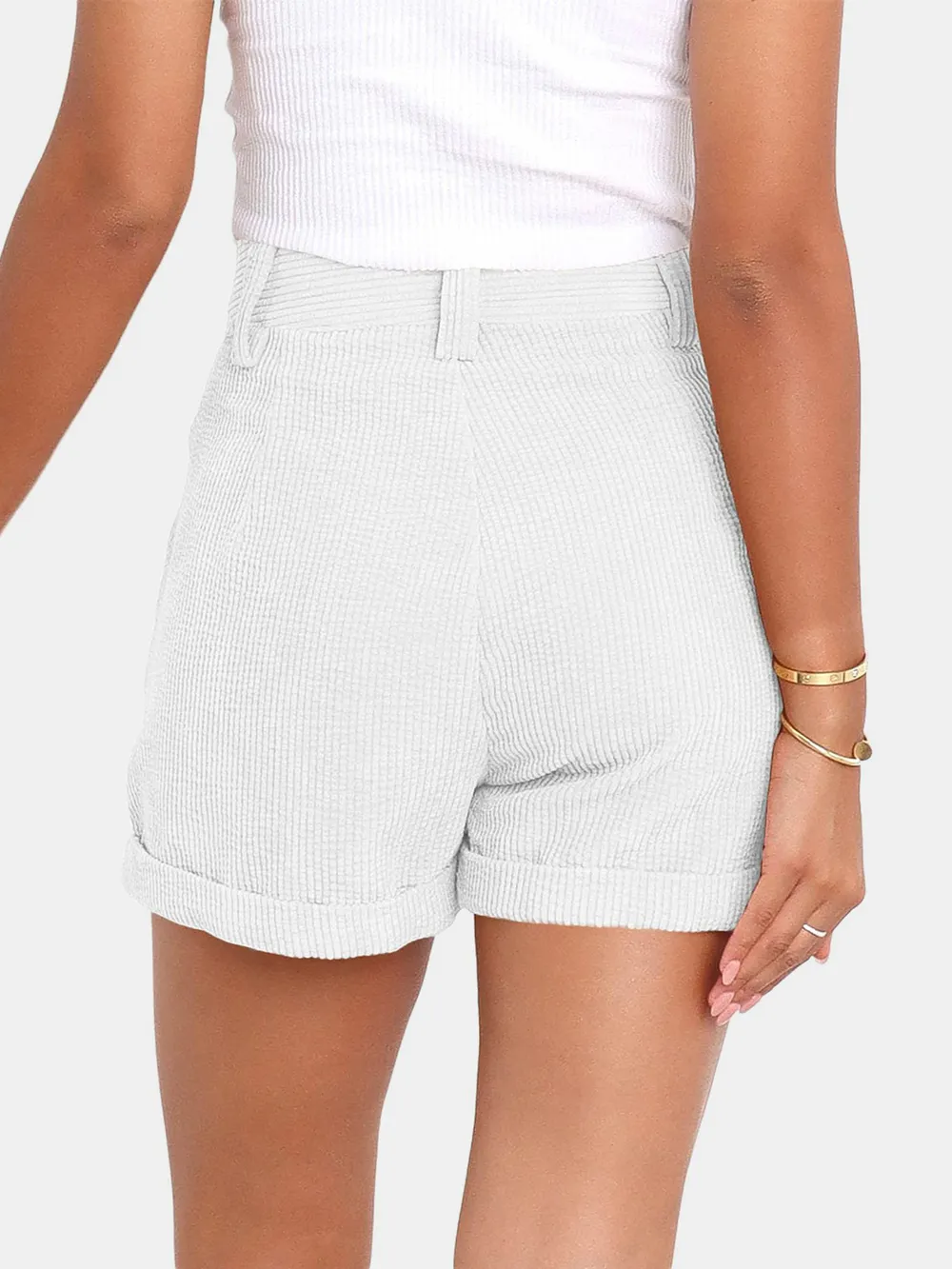 Full Size High Waist Shorts with Pockets, image 7
