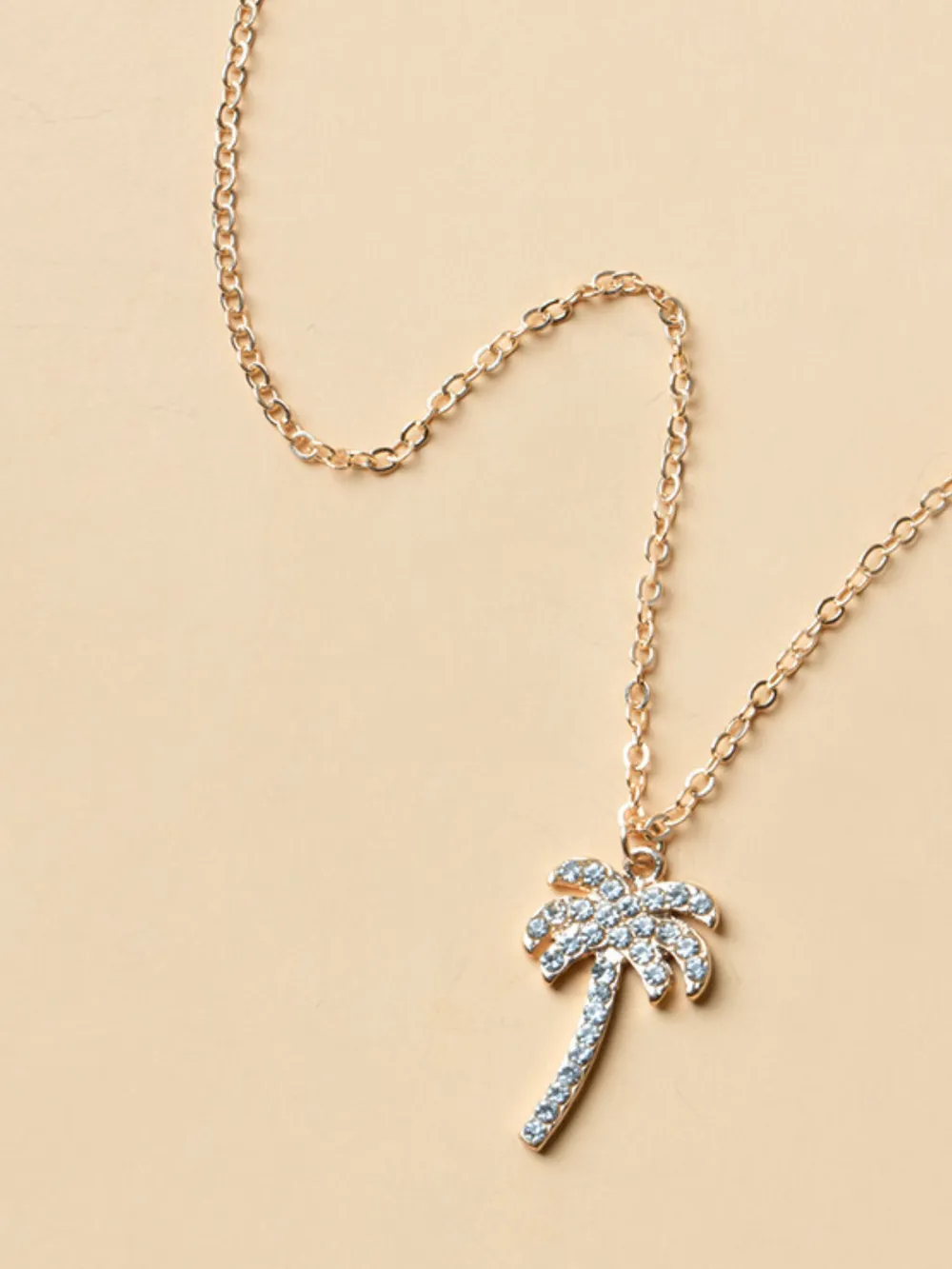 Zircon Palm Tree Pendant Necklace, image 3